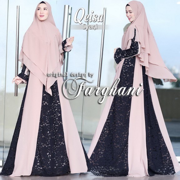 Gamis Branded dan Khimar QEISA by Farghani Original