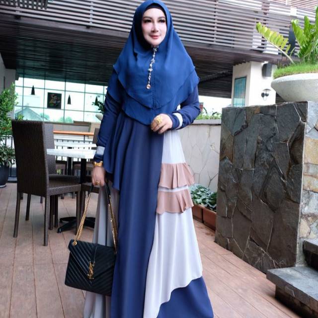 Ameera syari dress bahan ceruty babydoll armani omkc