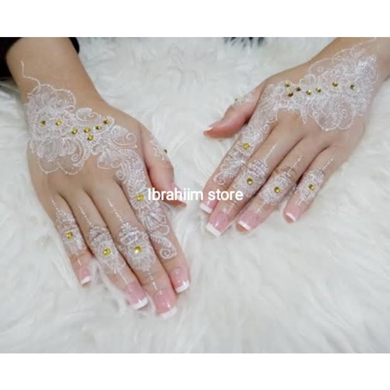 HENNA TANGAN PUTIH PENGANTIN HENNA TANGAN PENGANTIN HENNA TANGAN MURAH