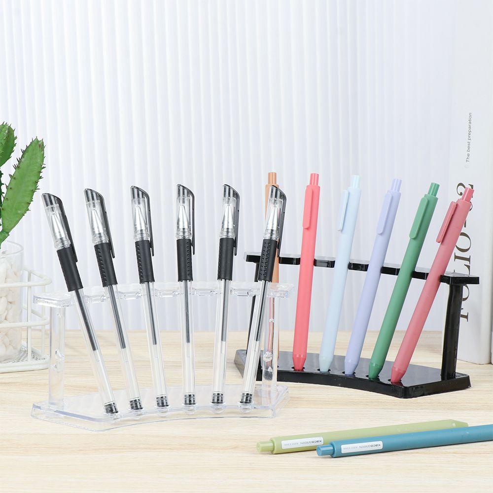 Top Akrilik Tempat Pulpen Penyimpanan Hadiah Anak Ballpoint Pen Organizer6/12-Slot Rak Kuas Makeup