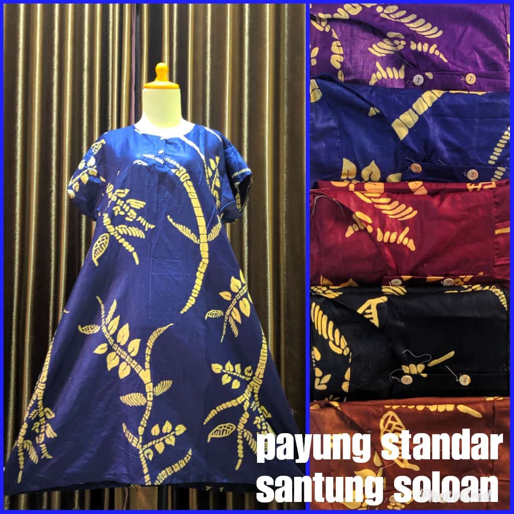 DASTER PAYUNG RAYON BAHAN SANTUNG SOLOAN ADEM KANCING DEPAN BUSUI BUMIL MURAH GROSIR ECER