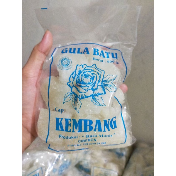 

Gula Batu Putih Cap Kembang Khas Kota Cirebon Kemasan 500 Gram