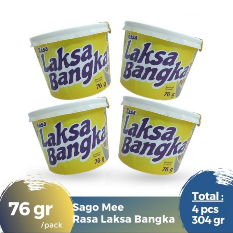 

Mie Sagu Rumbia Sago mee 4 Pcs rasa Laksa Bangka