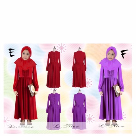 L-Nice Gamis / baju anak murah / baju muslim anak termurah