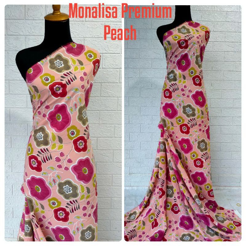 Kain Wolfis Monalisa Premium Motif Bunga harga per 0.5m