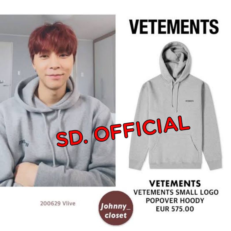 Jaket Hoodie Jumper NCT JHONNY VETEMENTS Logo