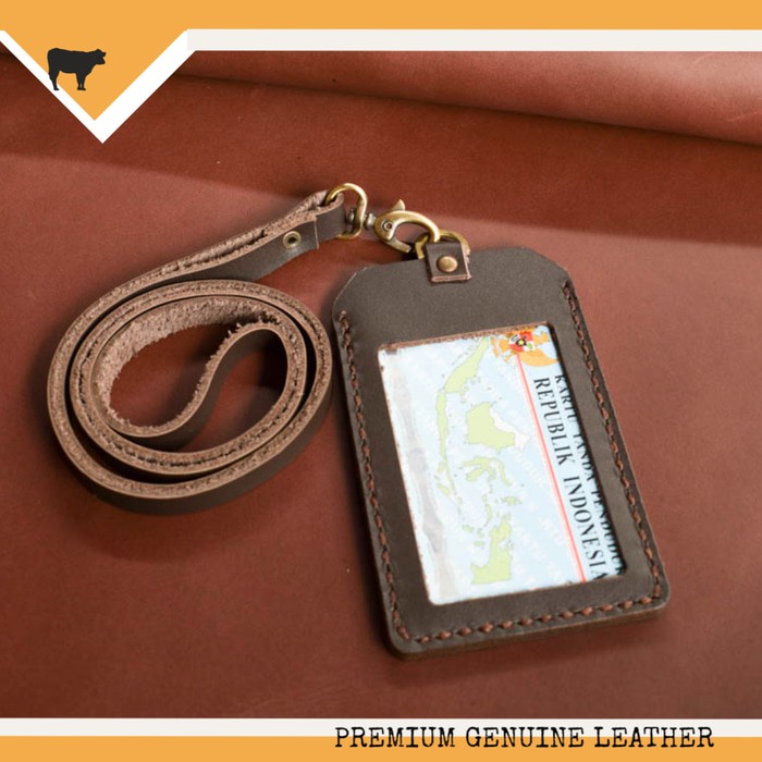 

GANTUNGAN ID CARD NAME TAG DARI KULIT ASLI JAHIT TANGAN LEATHER GOODS