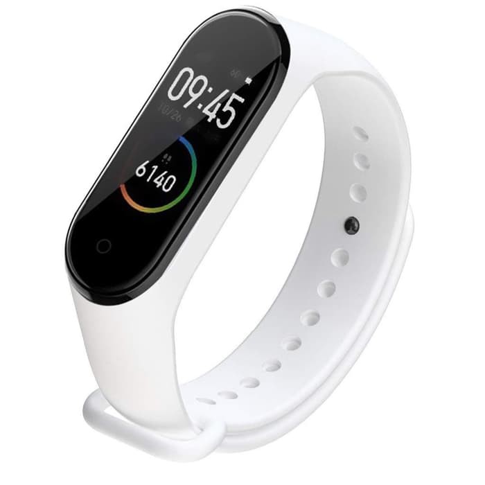 Sports Silicone Wristband Tali Strap for Xiaomi Mi Band 3/4 - White