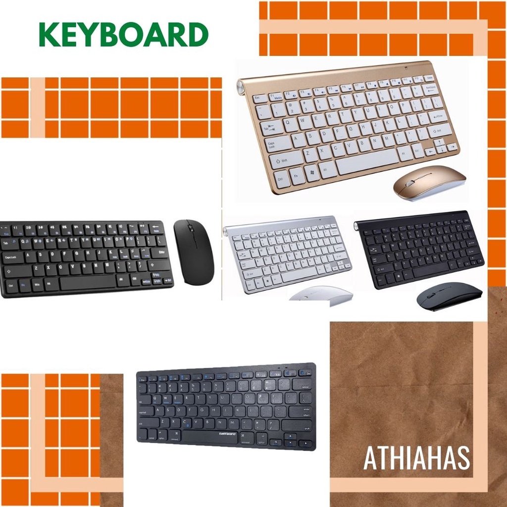Keyboard Bluetooth iOS Android PC + Mouse