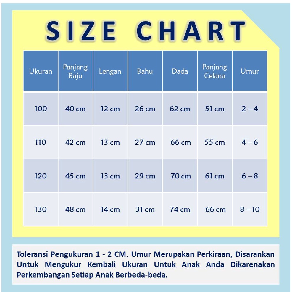 Setelan Tidur Anak 100% Katun Premium Umur 1-10 Tahun / Lengan Pendek &amp; Celana Panjang / Piyama Anak 03