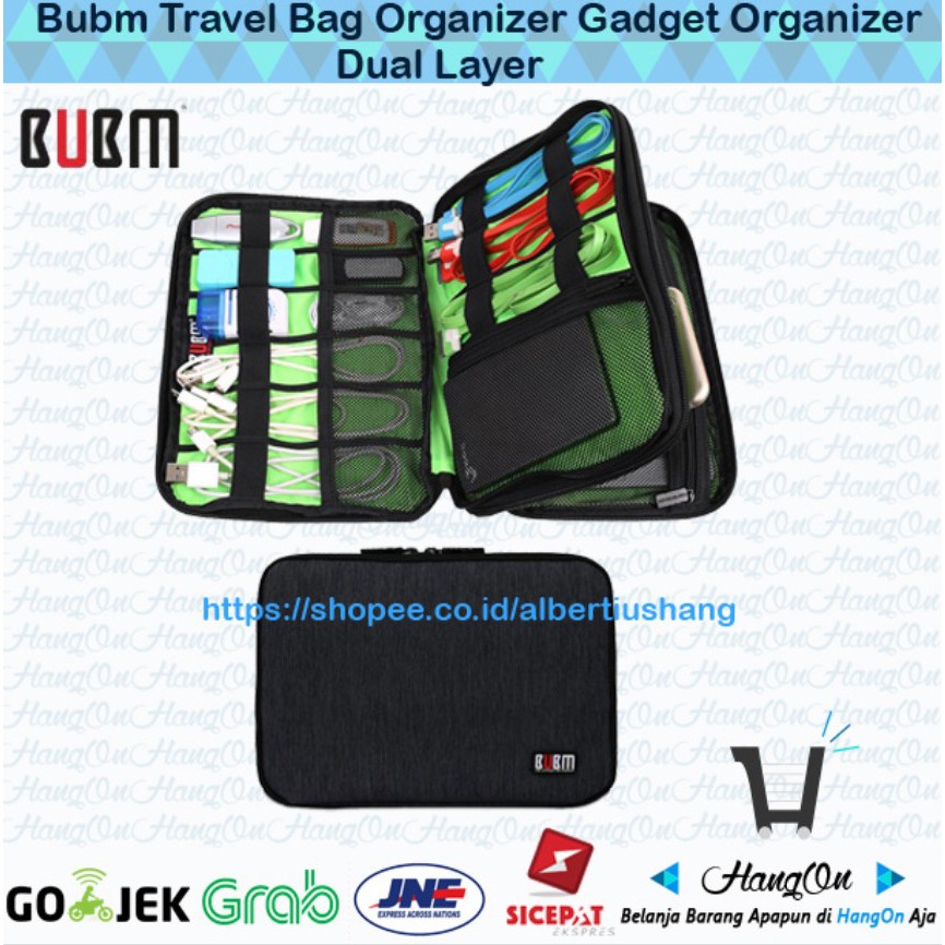 Bubm Travel Bag Organizer Gadget Organizer Dual Layer