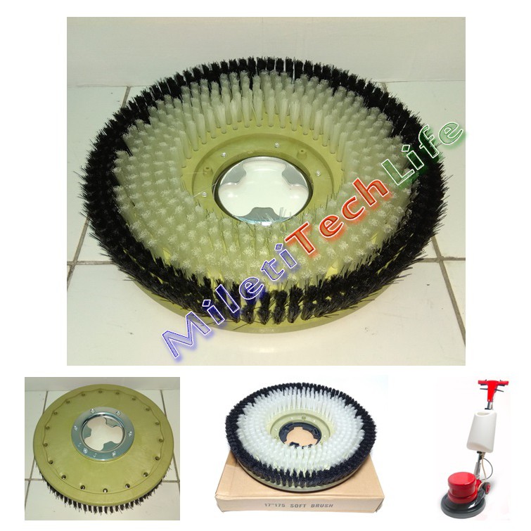 Sikat Polisher Soft Brush 17inch Sikat Karpet Polisher Ring Plastik dan Ring Besi