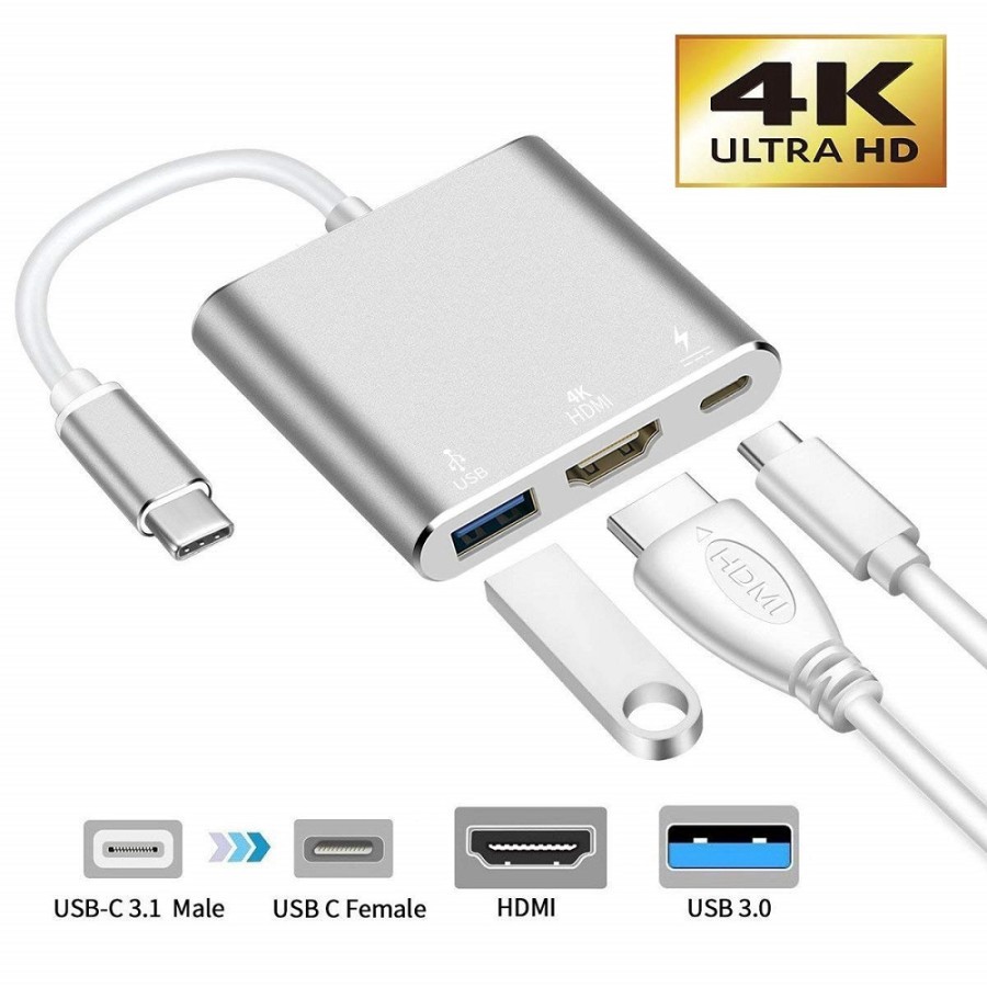 Konverter Type-c to Hdtv-usb3.0-pd Usb-c 4k 2k adapter - Type c to 3in1 converter