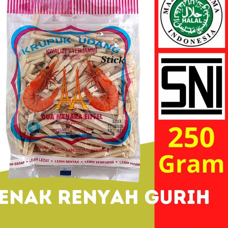 

5z5z Dua Menara Eiffle Kerupuk Udang Mentah Bentuk Ukuran Stik 250g ☈↔ ➱ ー