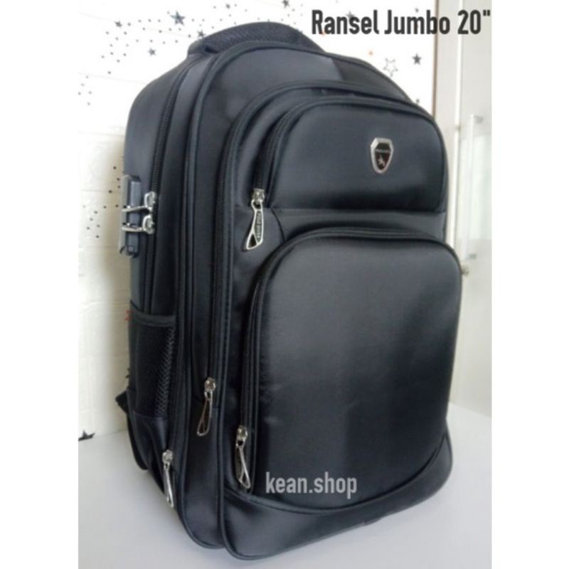 POLO GIVES 20 Inch Tas Ransel Jumbo Pria Ransel Kerja Polo Original Import + Usb Port + raincover