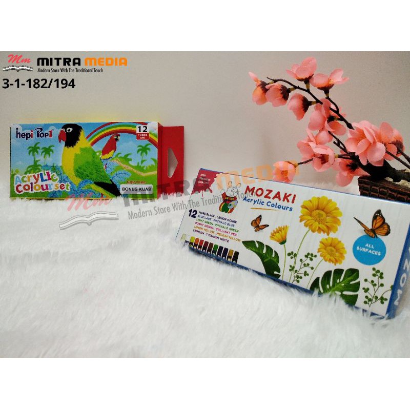 

CAT ACRYLIC KECIL 12 WARNA ANAK ALAT TULIS ATK