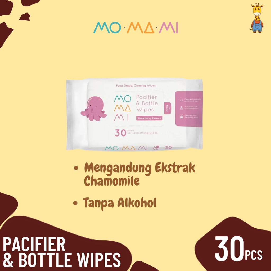 MoMaMi Pacifier &amp; Bottle Wipes 30&quot; - Tissue Basah Bayi