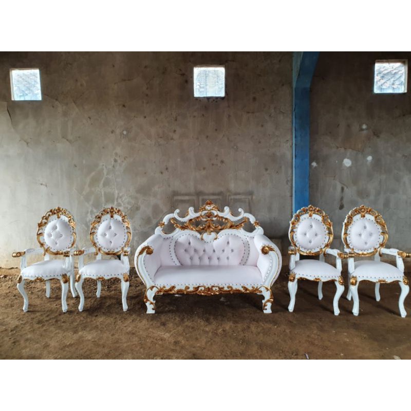 Kursi sofa pelaminan Sofa pengantin rosalina Kayu jati