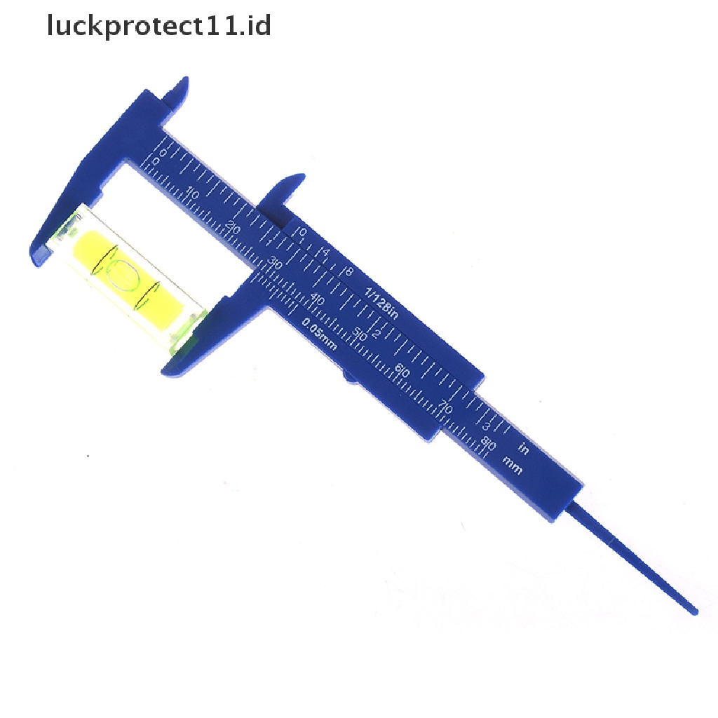 //HG&amp;ID// 1pc Mini sliding vernier caliper plastic measure ruler gauge double scale 80mm .