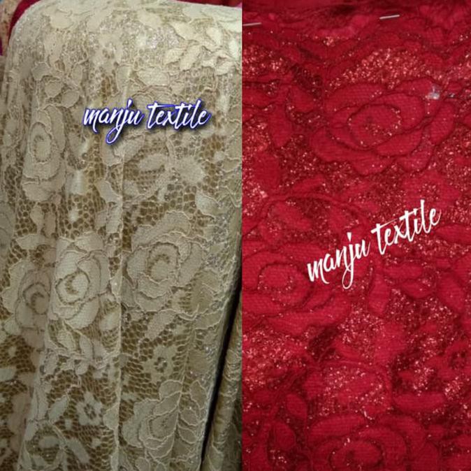 New Kain Brukat Furing Bahan Brokat Plus Furing Gamis Dress Shopee Indonesia