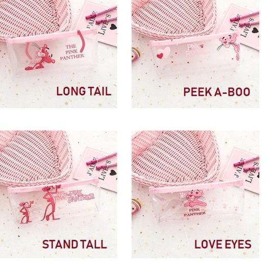 

Penjualan khusus [PENCIL CASE] Transparan PINK PANTHER Design / Dompet Pensil