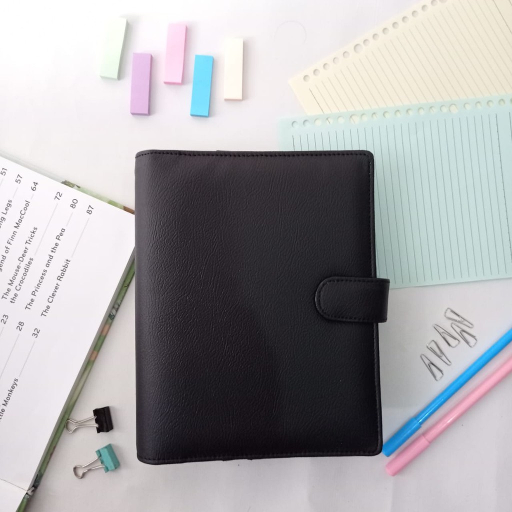 

Binder Polos Hitam 20 & 26 Ring / A5 & B5