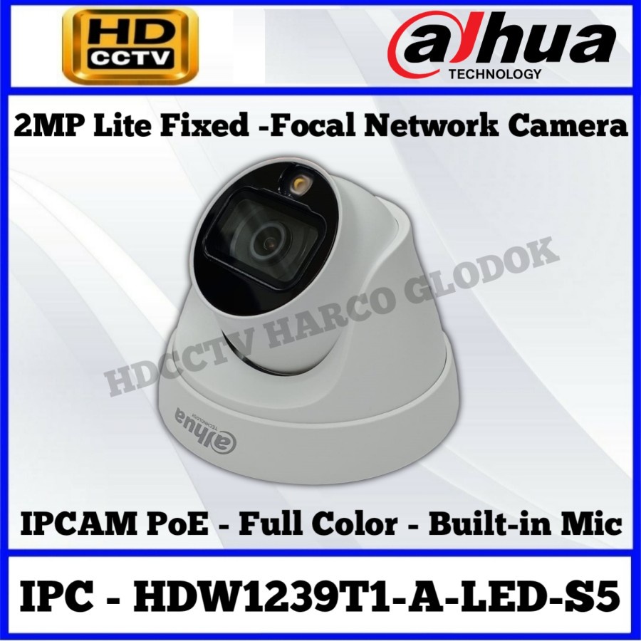 DAHUA IPC HDW1239T1-A-LED 2MP FULL COLOR Night Built in Mic