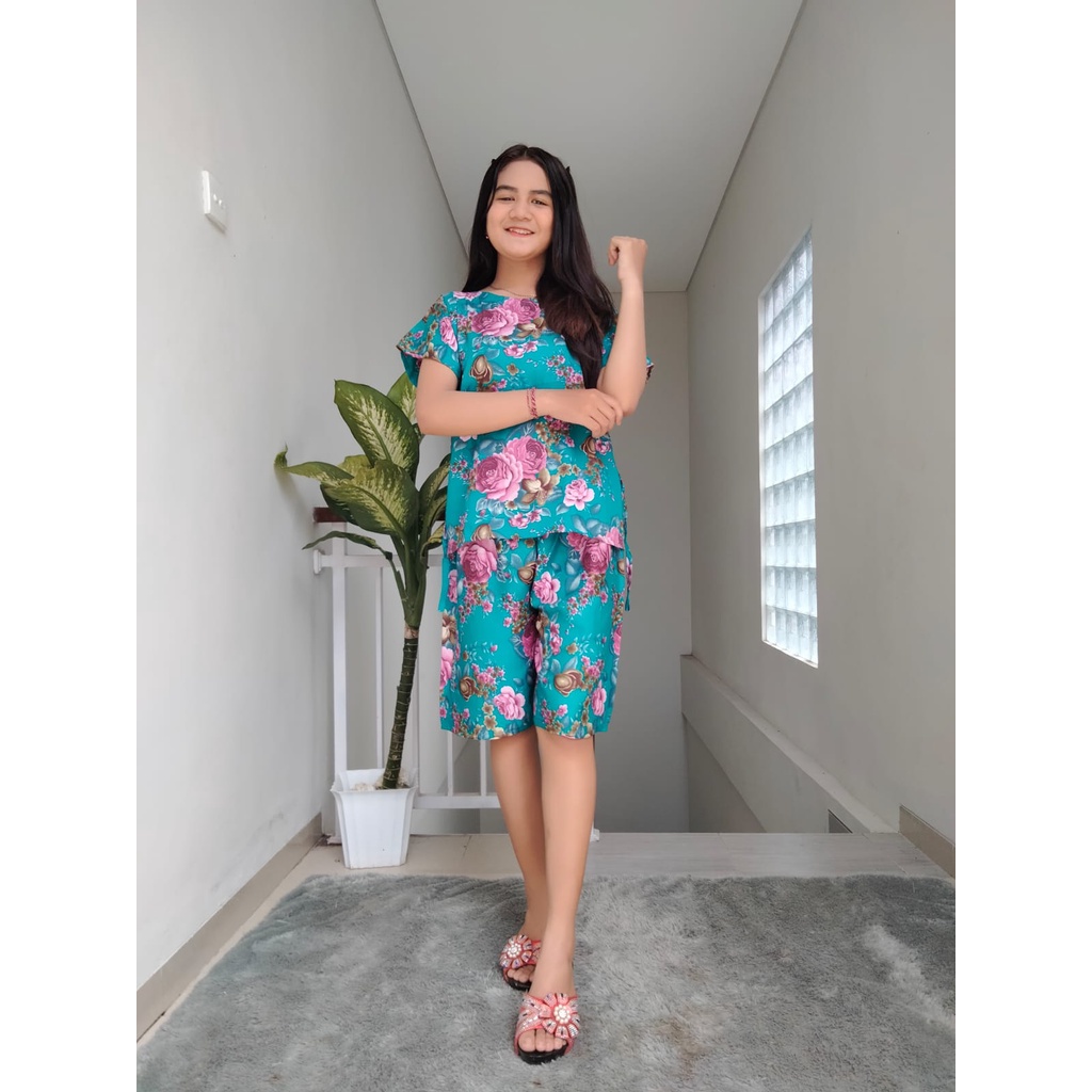 Piyama Pendek Cindy Rayon Super 03-TOSCA ORCHID