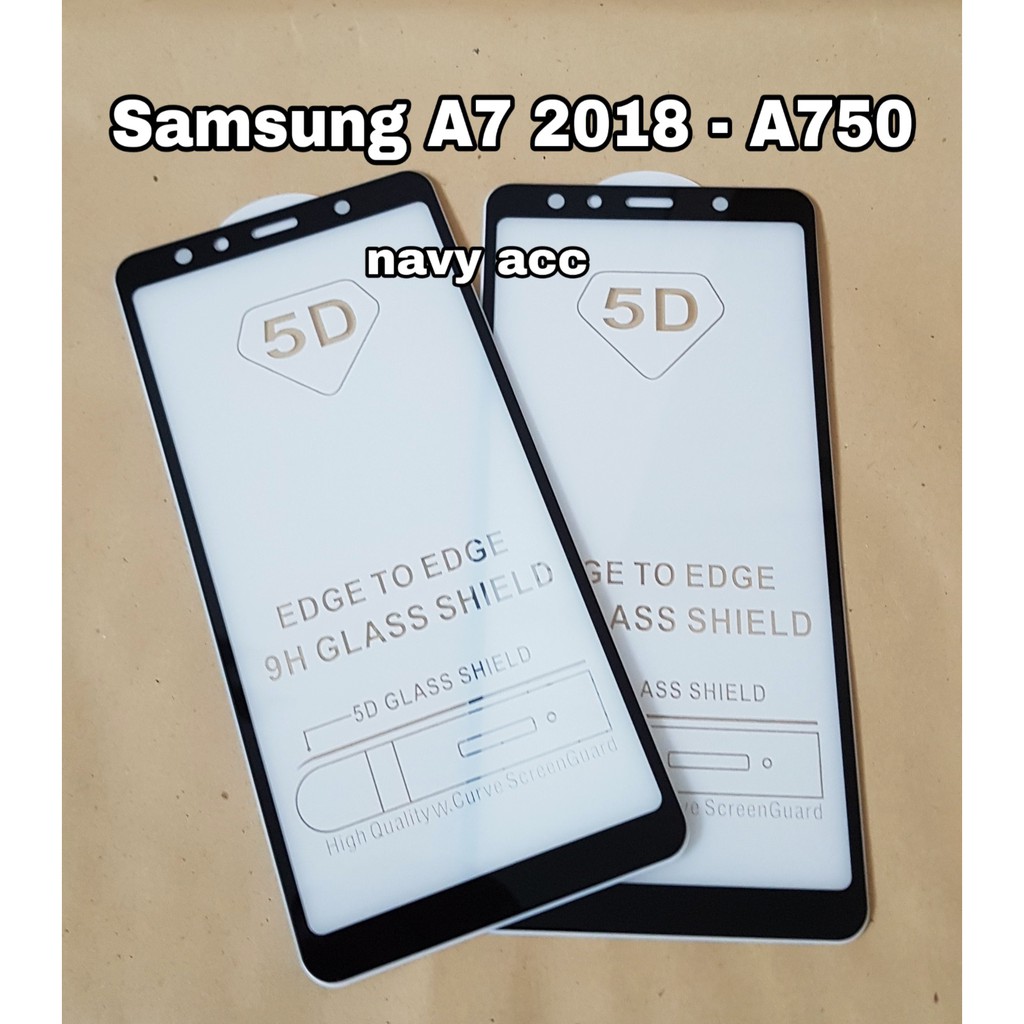 Tempered Glass Full Cover 5D Samsung A7 2018 - Tempered Glass A750