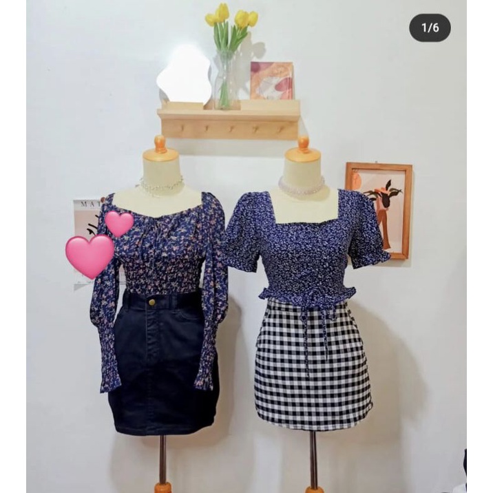 [PRELOVED THRIFT] Korean Puffy Top, Korean Top, Korean Blouse | BISA NEGO | FREE GIFT