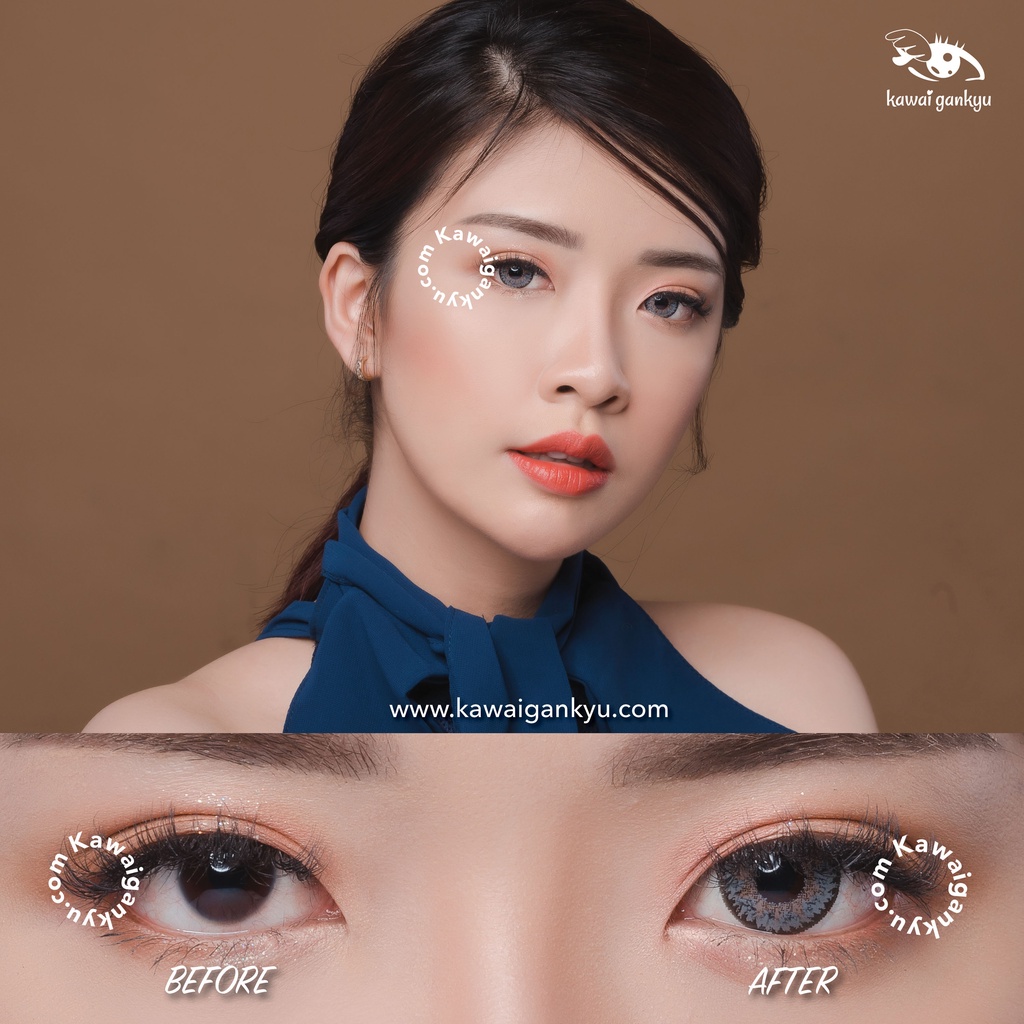 KawaiGankyu Softlens - Princess I-Pear Gray (1botol)