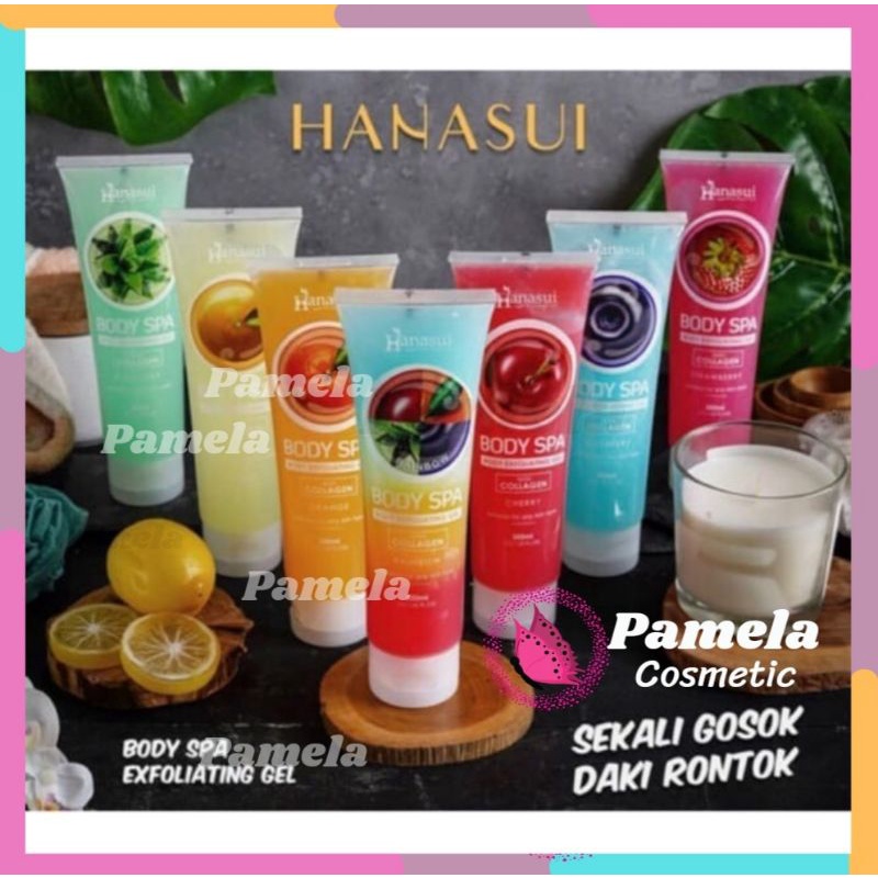 ❤ PAMELA ❤ HANASUI BODY SPA 300 ML (BPOM) SEKALI GOSOK DAKI RONTOK