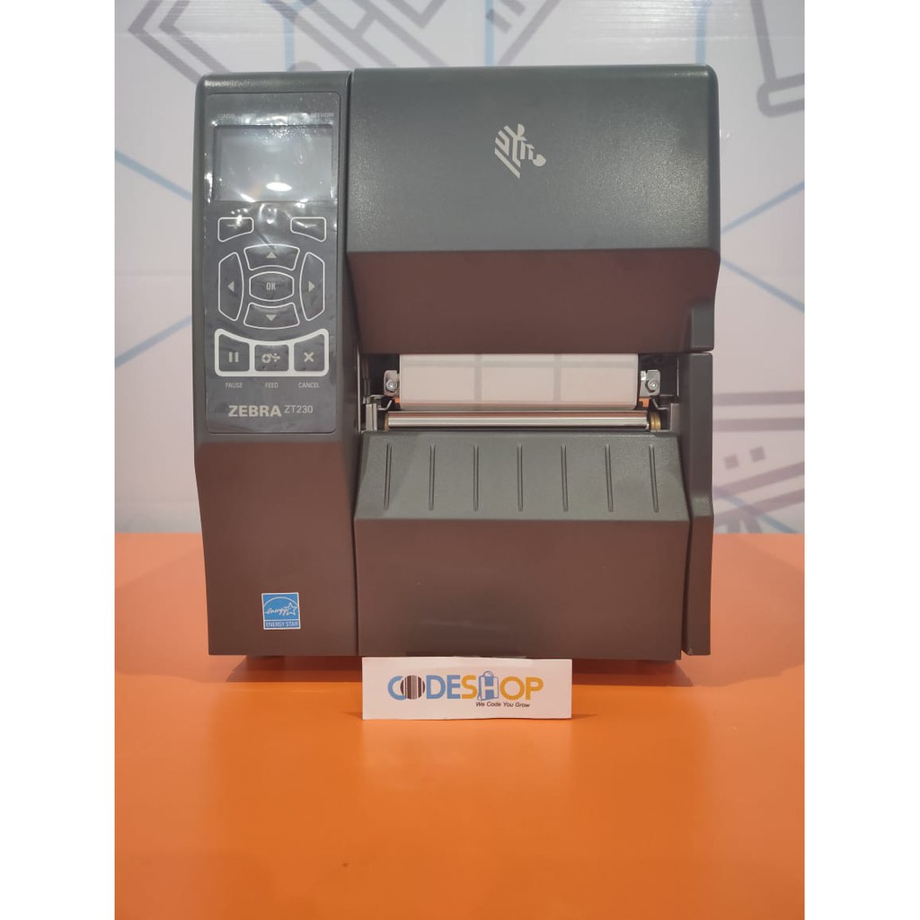 PRINTER BARCODE ZEBRA ZT230 CETAK DIRECT THERMAL TRANSFER 203 DPI