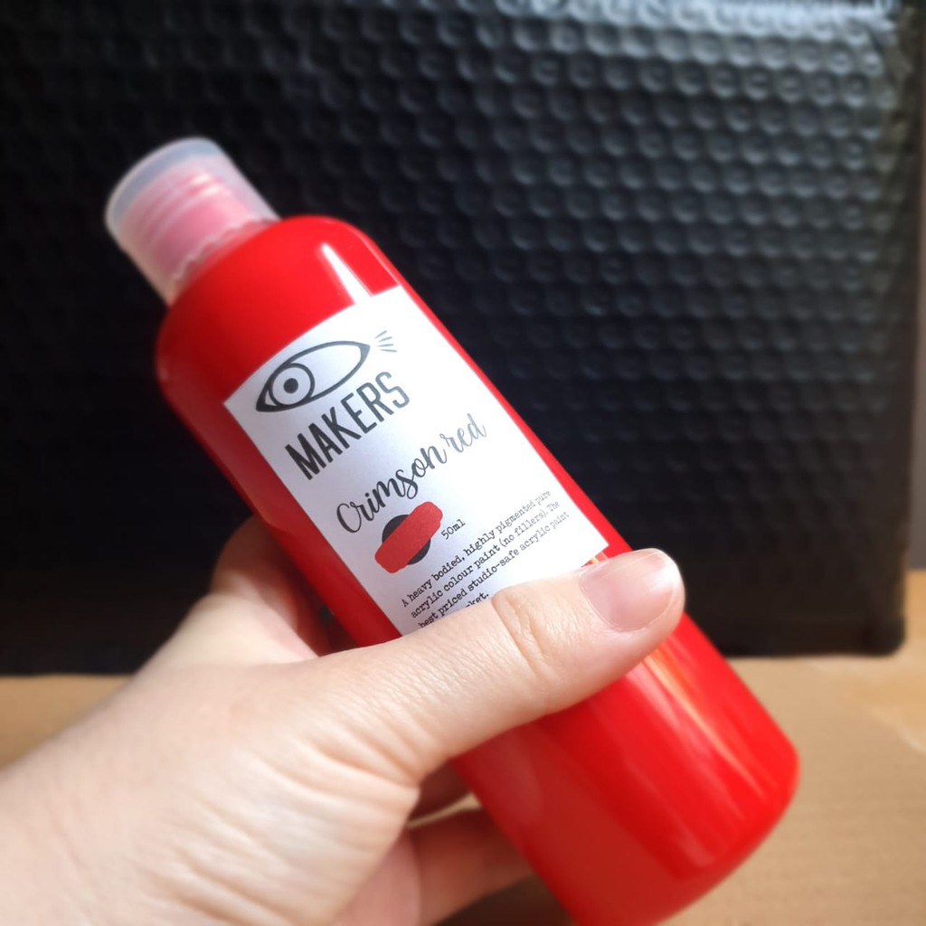 

Crimson Red Acrylic Paint 250ml for pouring, ceramic and fabric