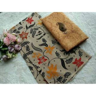 Kain Batik Jarik Kebaya Coupe Set Embos Katun Primis Sogan Kain Batik Jarik Kebaya Coupe Set Embos Katun Primis Sogan
