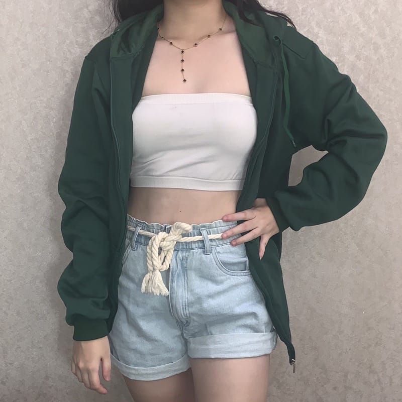 Hoodie polos Oversize Zipper L,XL,XXL jaket Switer Wanita Korea dupe carla by libra-4