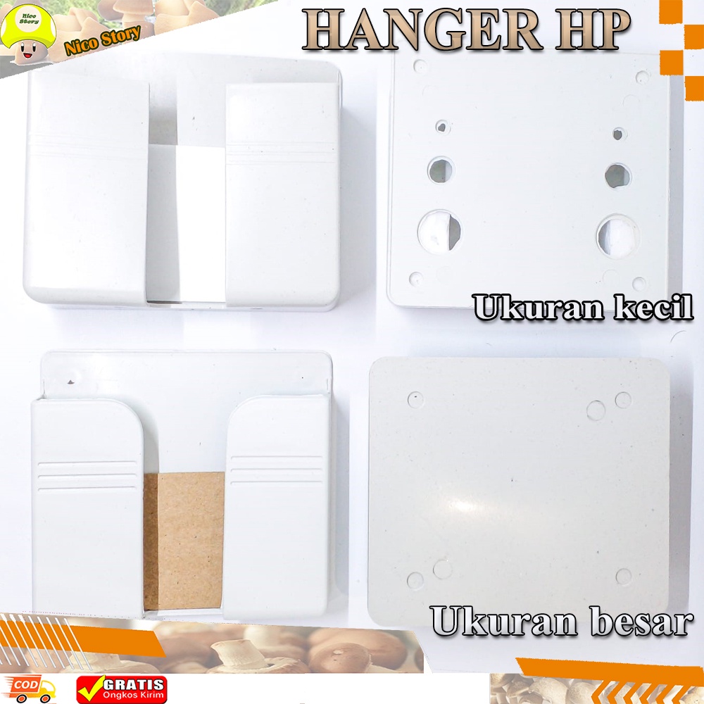 (NCS) COD Handphone Hanger HP Holder Tempat Cas Dudukan Gantung Gantungan Remote TV AC Tempel Dinding Kuat