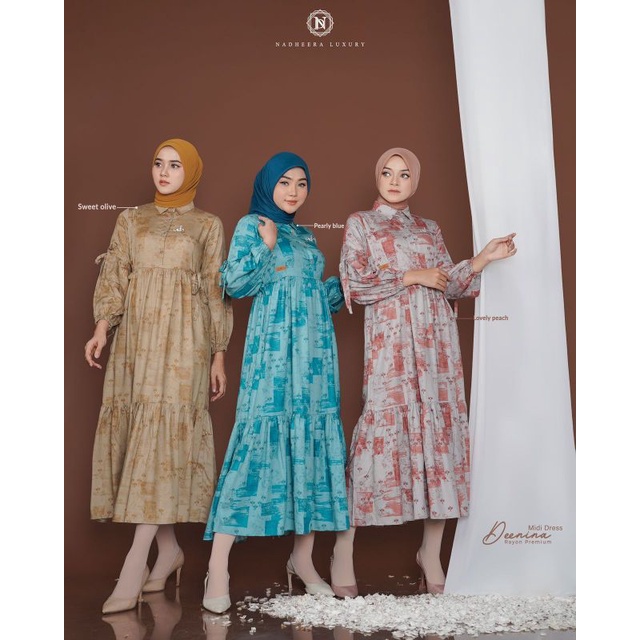 DEENINA MIDI DRESS - NADHERA LUXURY