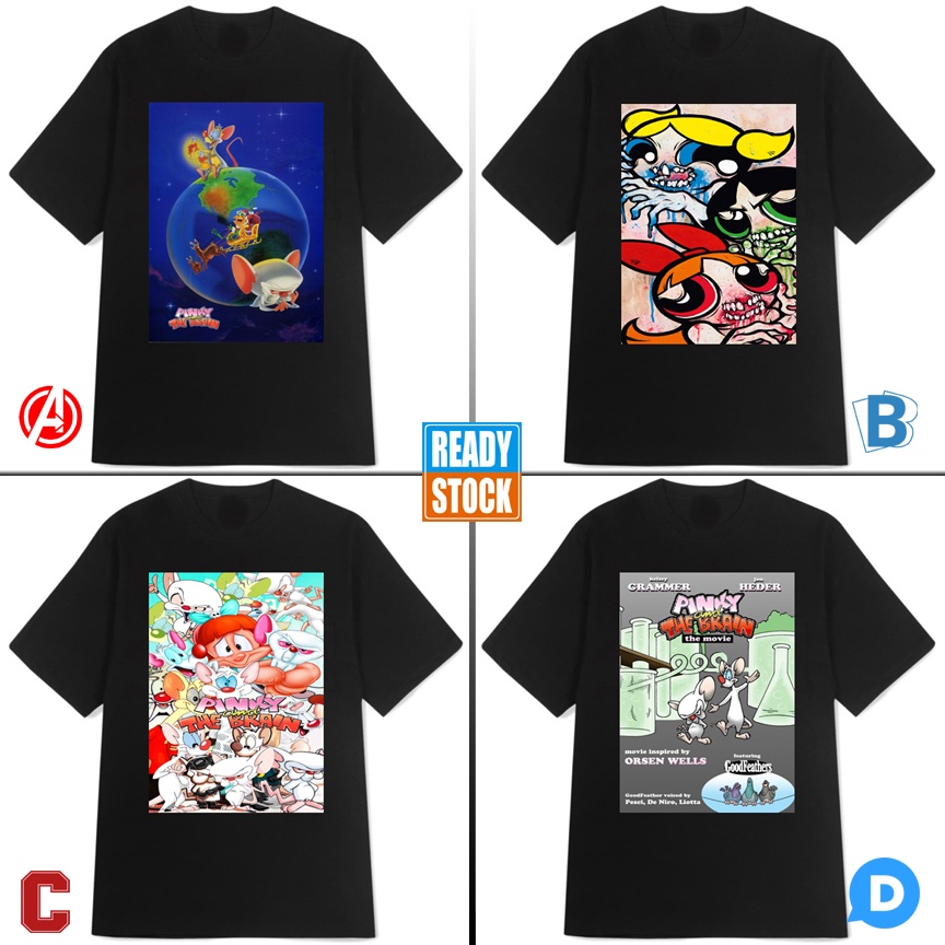 Kaos Pinky and the Brain Casual Tshirt Bahan Katun