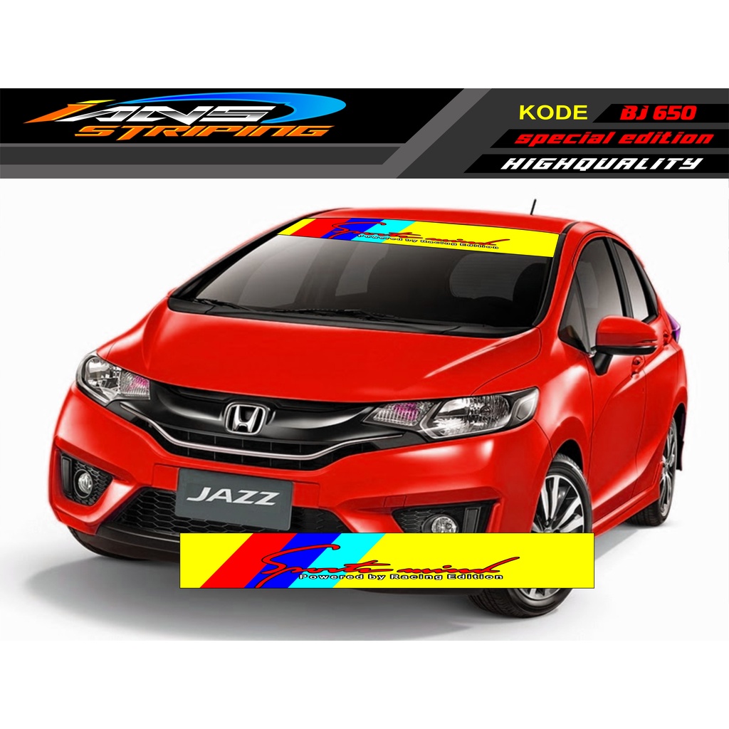 VARIASI KACA DEPAN MOBIL JAZZ /STIKER  BRIO / AGYA / AYLA / YARIS / MOBILIO / SEDAN BJ650