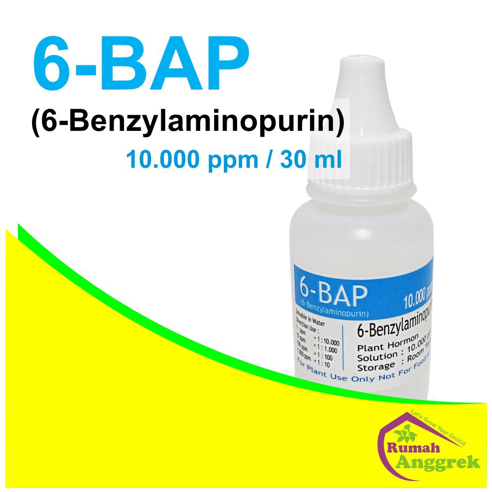 6-BAP 30 ml 10.000 ppm hormon BAP Benzylaminopurine tunas anggrek tumbuhan BA pupuk tetes