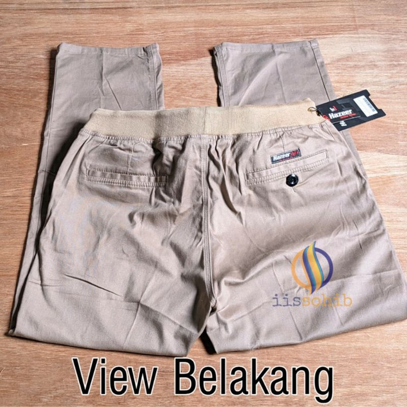 CELANA CHINOS COWOK PANJANG JUMBO KARET PINGGANG RIP KOLOR | BIG SIZE ORIGINAL PREMIUM HAZER DENIM