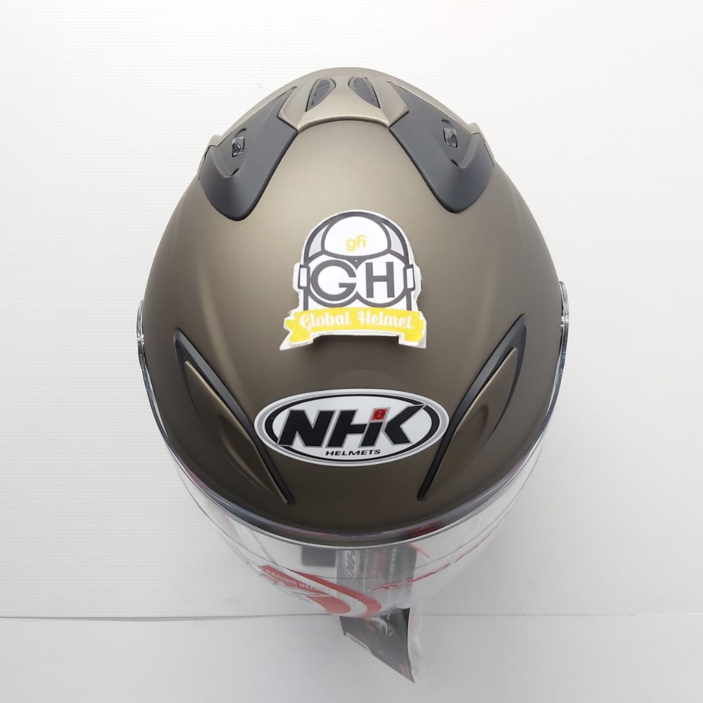 HELM HALF FACE NHK R6 NHK R-6 SOLID STAR GREY DOFF