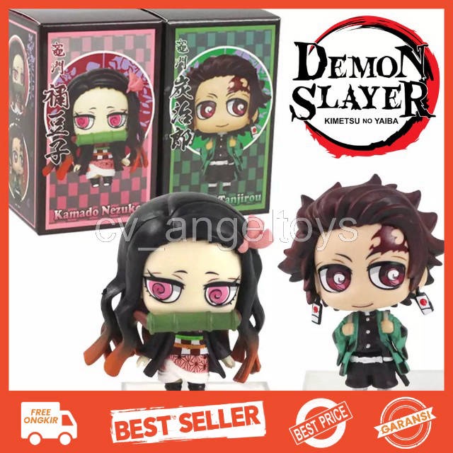 cv_angeltoys - ACTION FIGURE KIMETSU NO YAIBA DEMON SLAYER TANJIRO NEZUKO SET 2 PCS MAINAN TOPPER CA