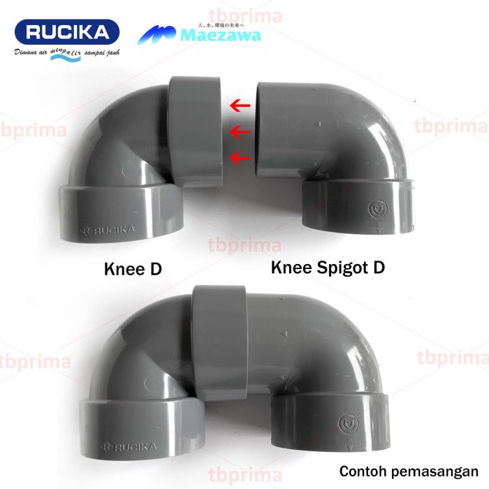 Knee Elbow Spigot 45 Derajat 4” DRUCIKA ( Special Fitting )