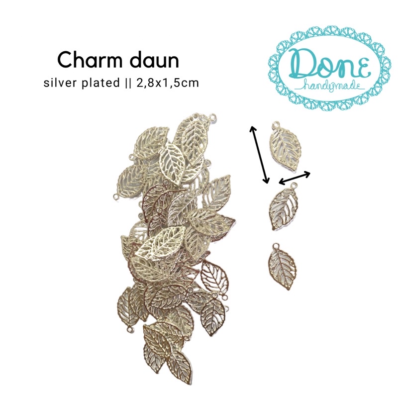 Charm daun leaf charm garden theme dekorasi aksesoris autumn theme