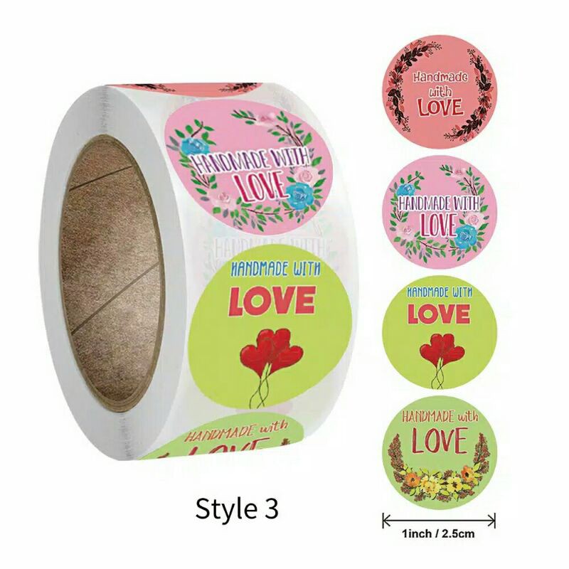 

stiker label handmade with love