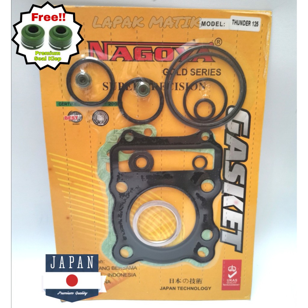 Paking Gasket TOP SET THUNDER 125 Nagoya Gold perpak packing