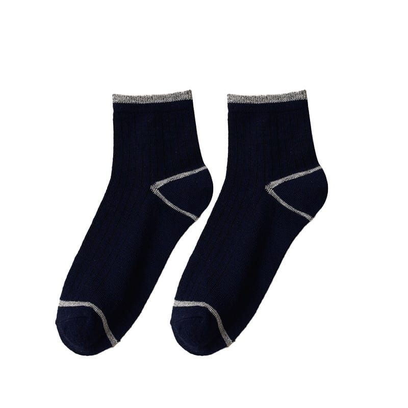 [ COD ] Kaos Kaki Ankle Semata Kaki Simple Motif Polos Garis Pria Wanita Unisex Murah Cute Socks Fashion Korea / Kaos Kaki Pria Polos / Kaos Kaki Pria Garis / Kaos kaki Wanita-Panjang Hitam
