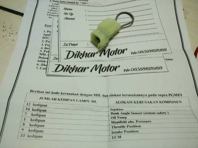 SOCKET DLC ALAT RESET MANUAL MOTOR INJECTION